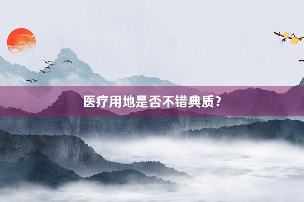 医疗用地是否不错典质？